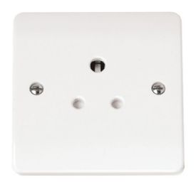 CMA038  Mode White 5A Round Pin Socket Outlet